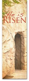 He is risen tomb