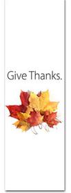 give thanks leaves banner